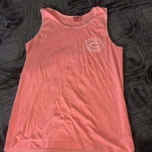 A pink sleeve less shirt from Comfort colors